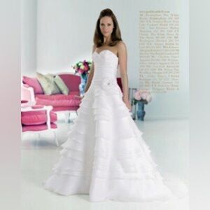 Judd Waddell Madeline Sweetheart Ivory Ruffle Strapless Custom Wedding Gown 6